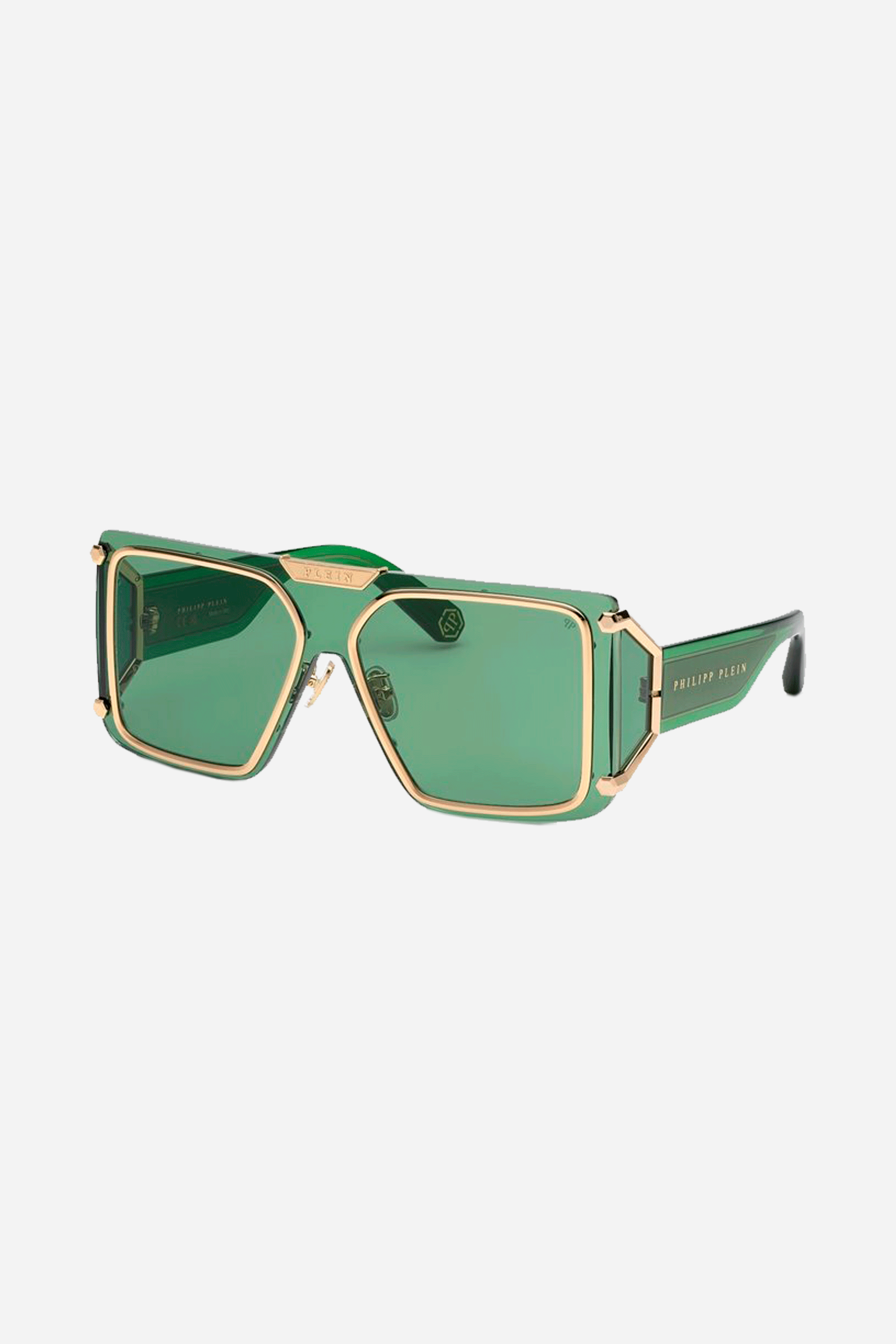 Philipp Plein green mask sunglasses