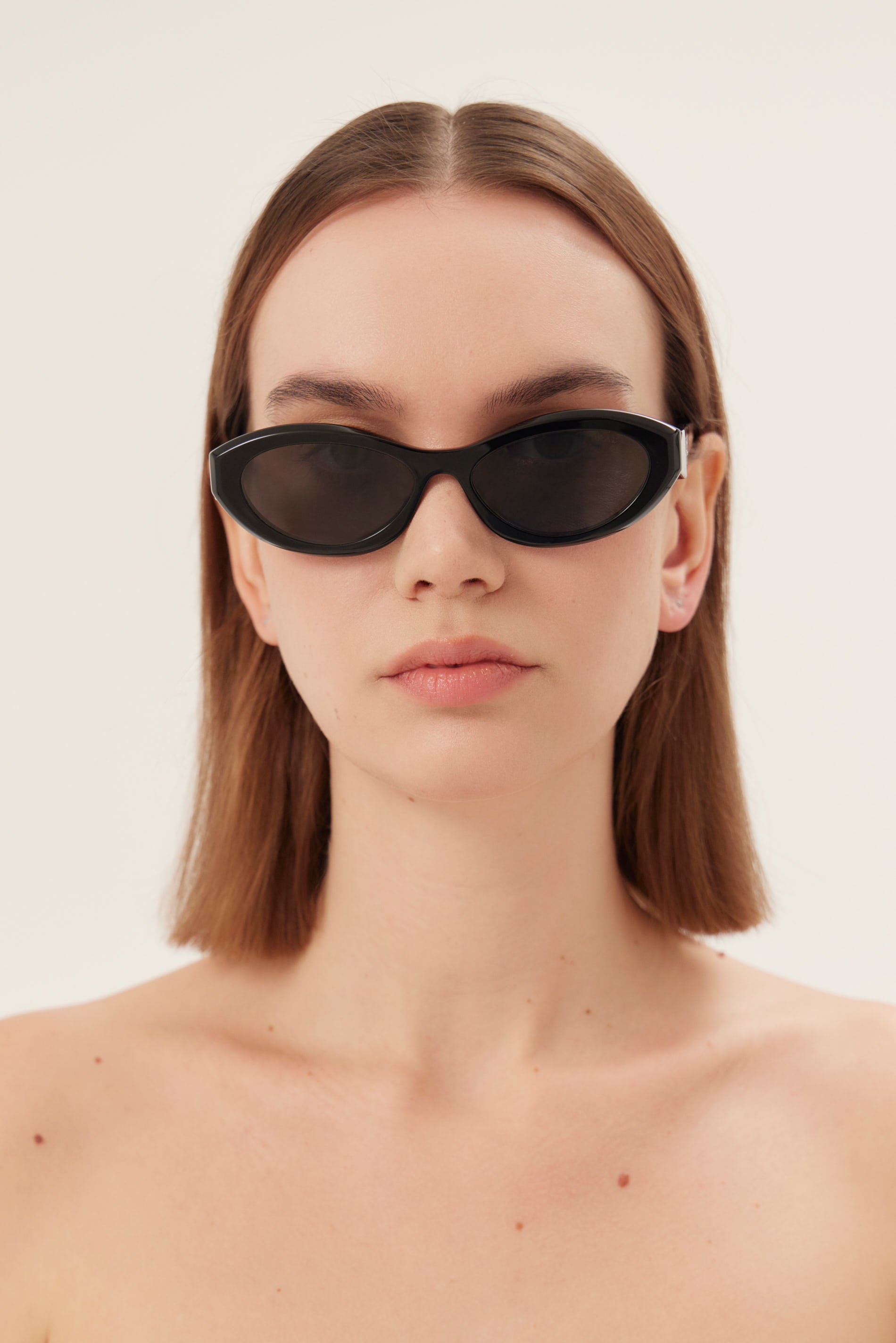 Prada PR26ZS black oval sunglasses