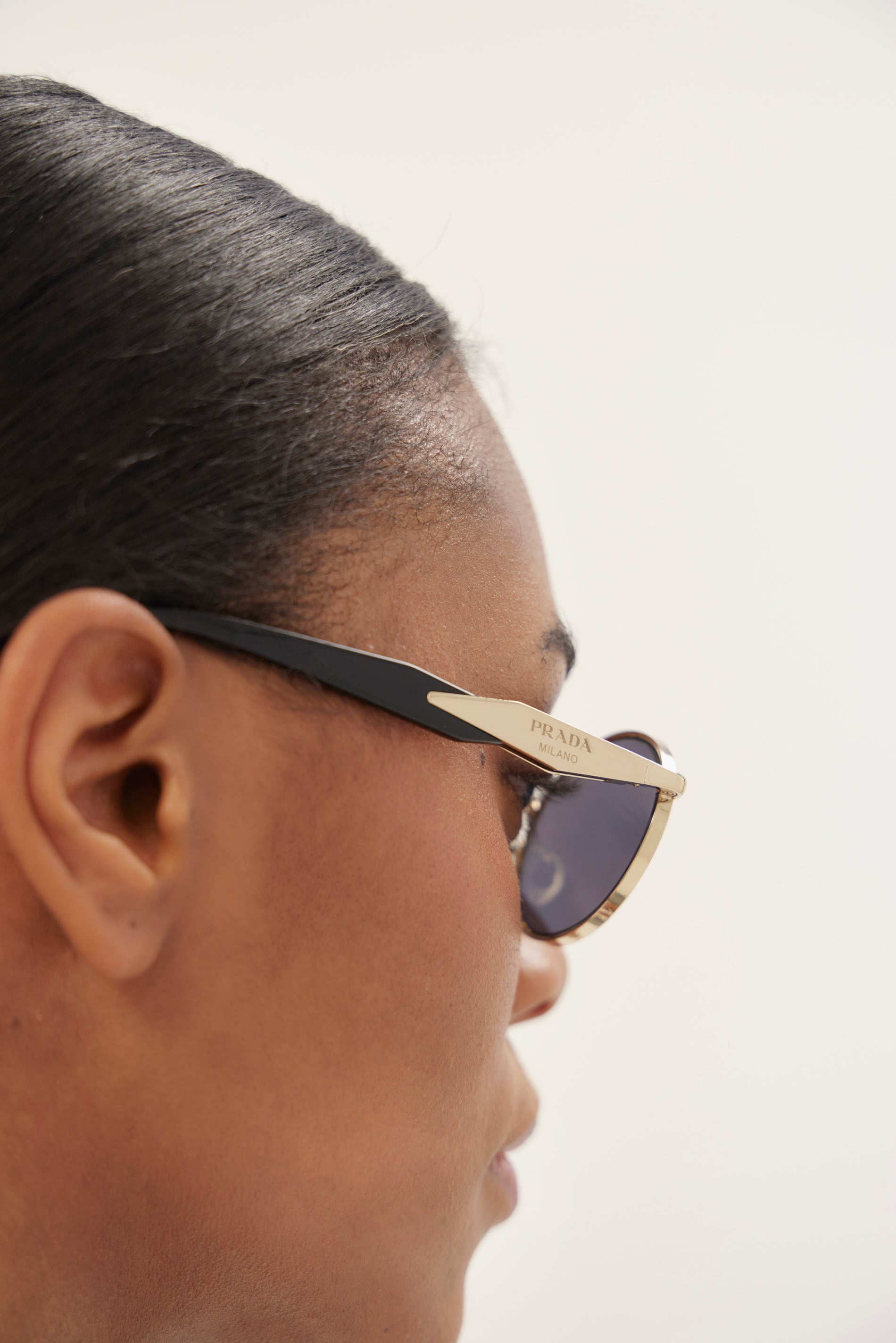 Prada gold round sunglasses