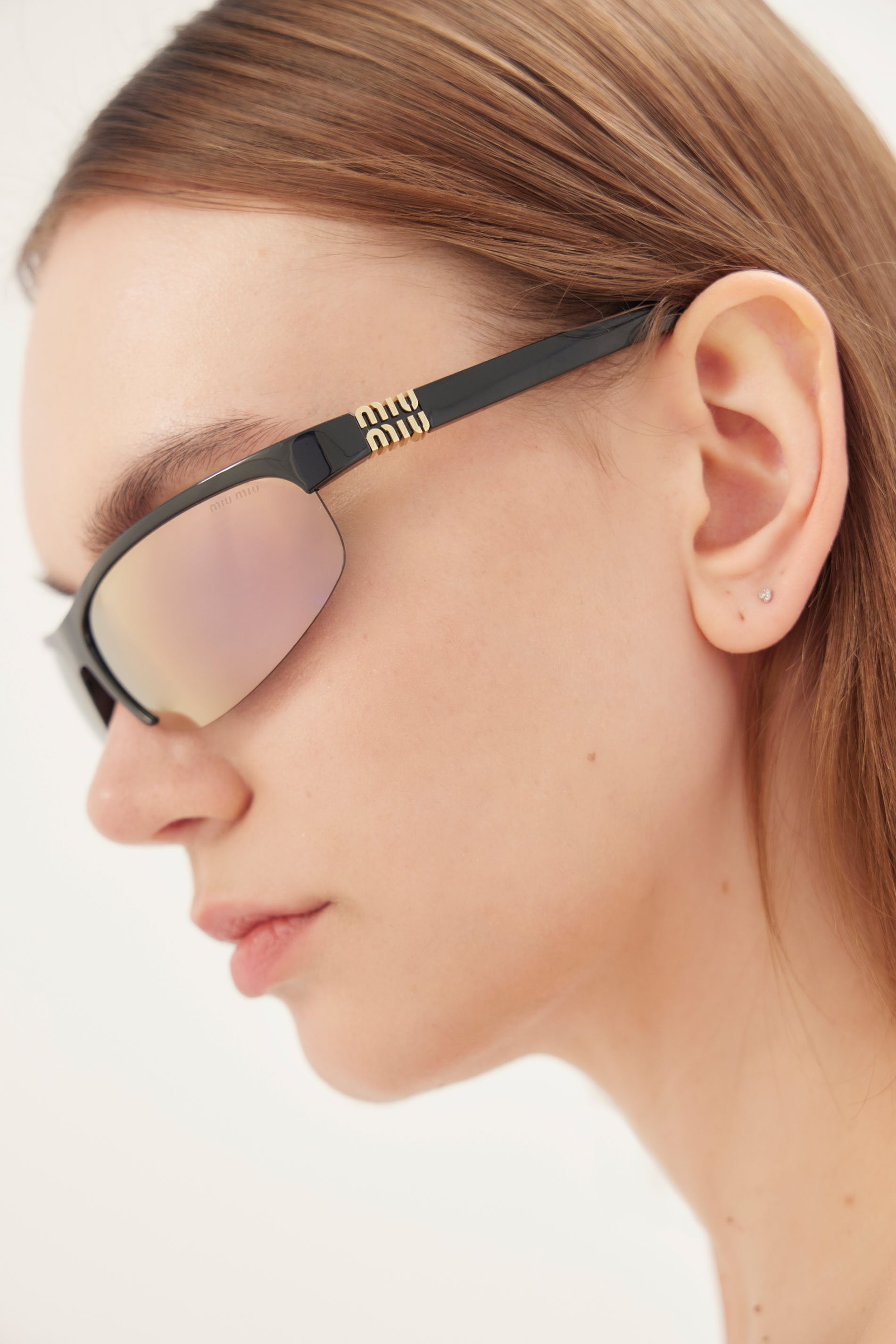 Miu Miu black and pink sunglasses 0MU A02S 1AB90J