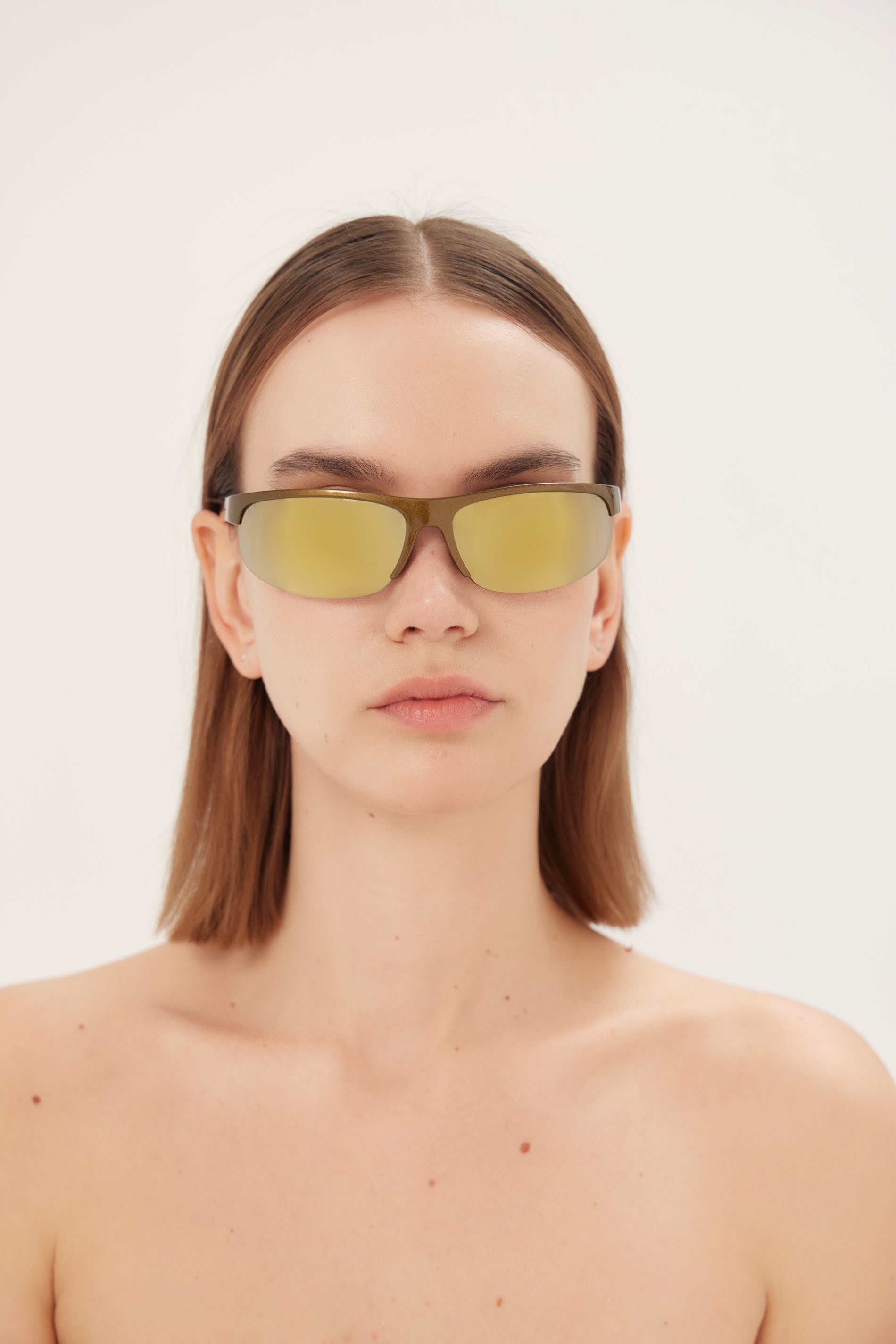 Miu Miu brown and gold sunglasses 0MU A02S 16Y8G1